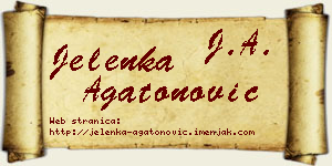 Jelenka Agatonović vizit kartica